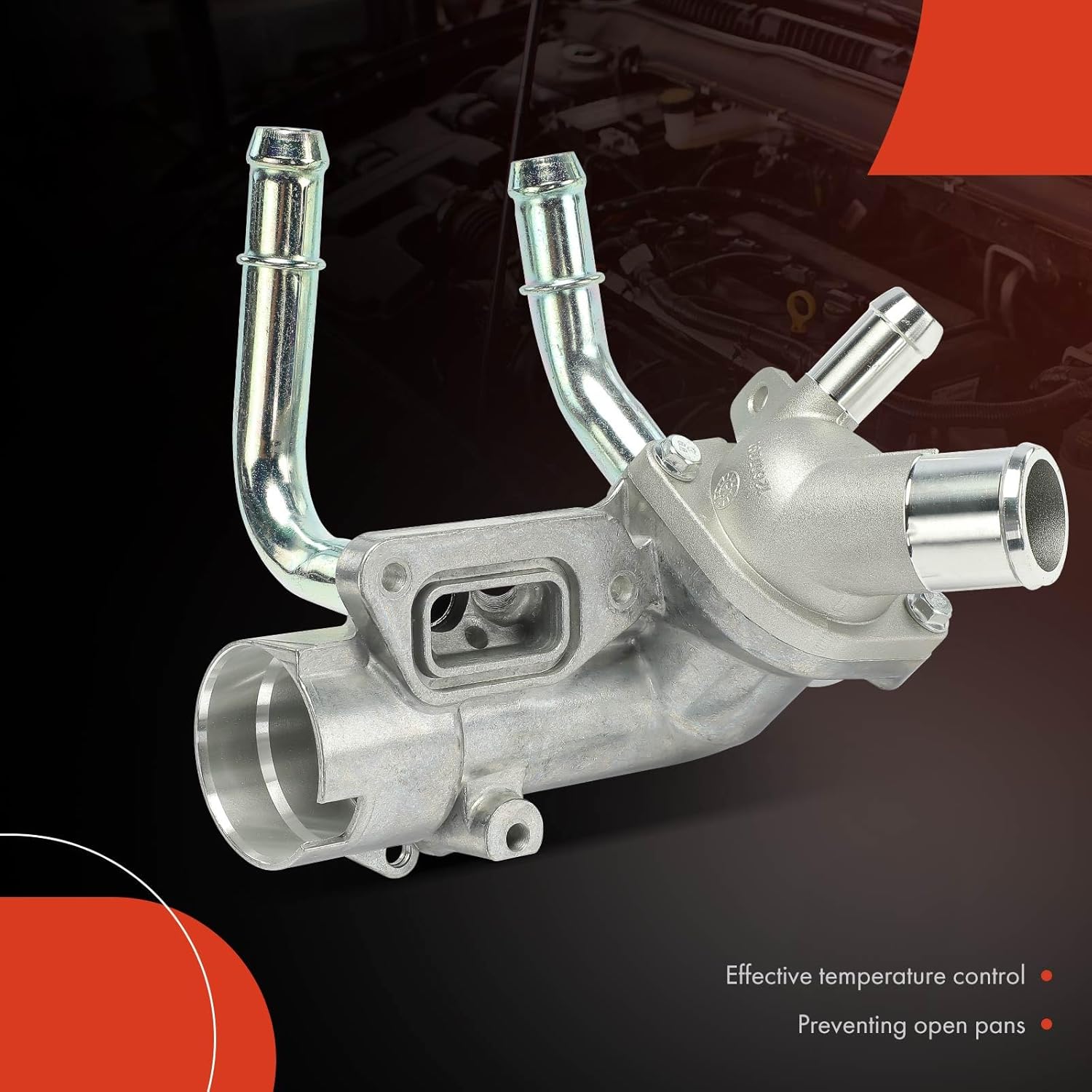 A-Premium Thermostat Housing Compatible with Buick LaCrosse 10-16 Regal Chevy Cobalt Equinox HHR Impala Malibu GMC Terrain Pontiac G5 G6 2.2L 2.4L