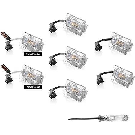 Oznium Full 7 Pieces Upgrade LED Kit for Tesla Model Y with Ultra-Bright Replacement Light Bulbs - LEDs fit Trunk, Frunk, Door Puddle, Foot-Well, etc
