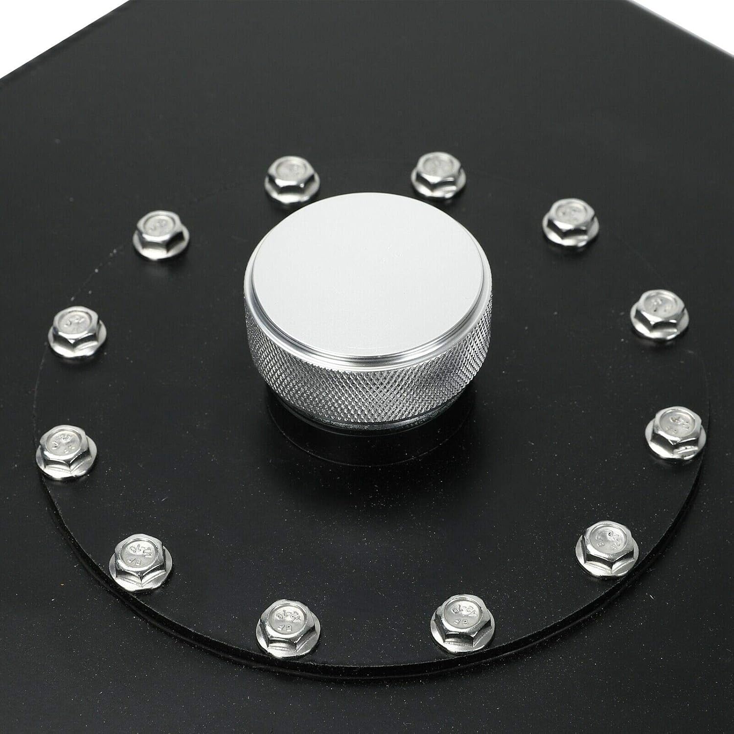 SUPERFASTRACING 19 Gallon Aluminum Top Feed Fuel Cell Gas Tank+Cap+Level Sender 72L Black