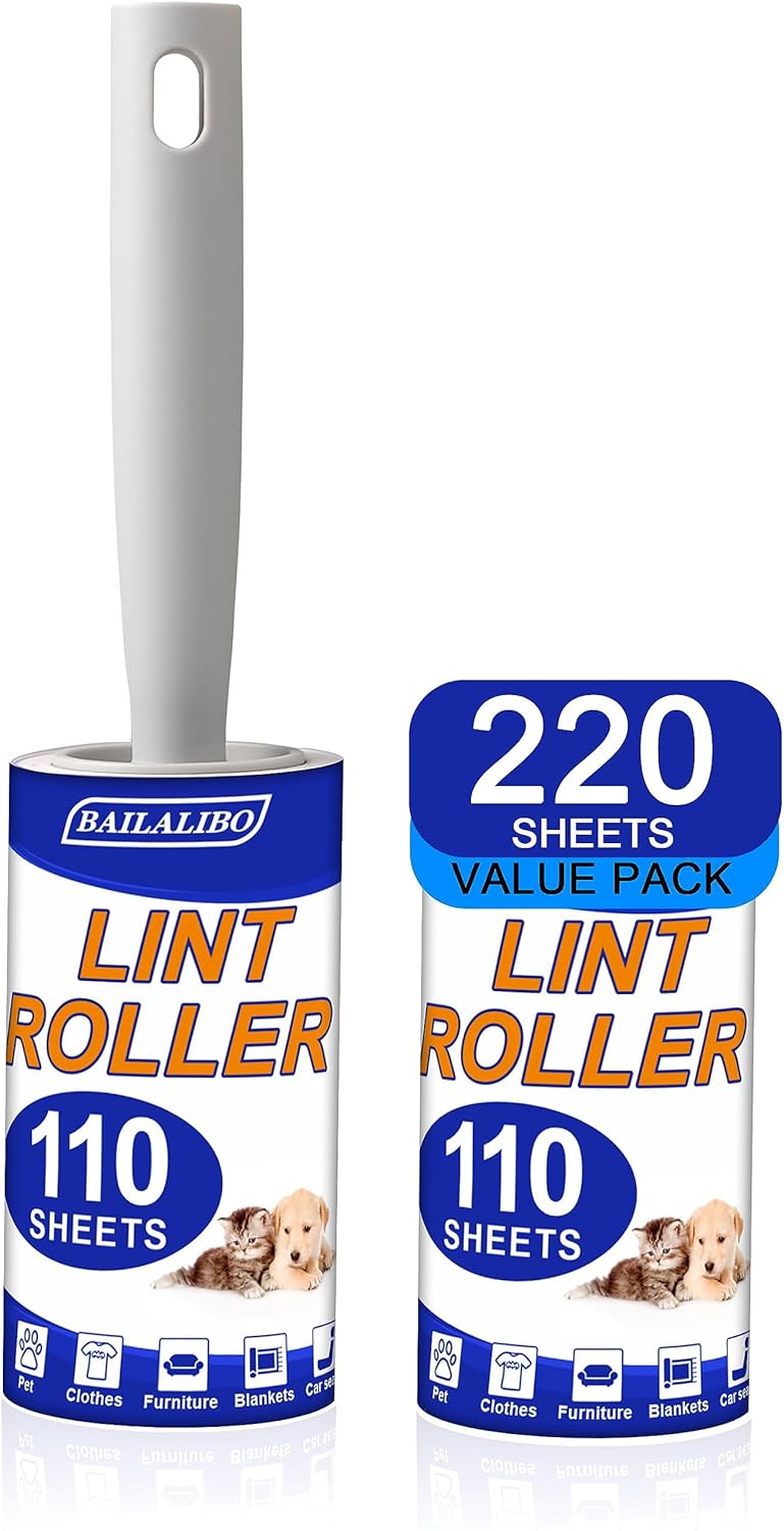 Lint Roller, 220 Sheets Lint Rollers for Pet Hair Extra
