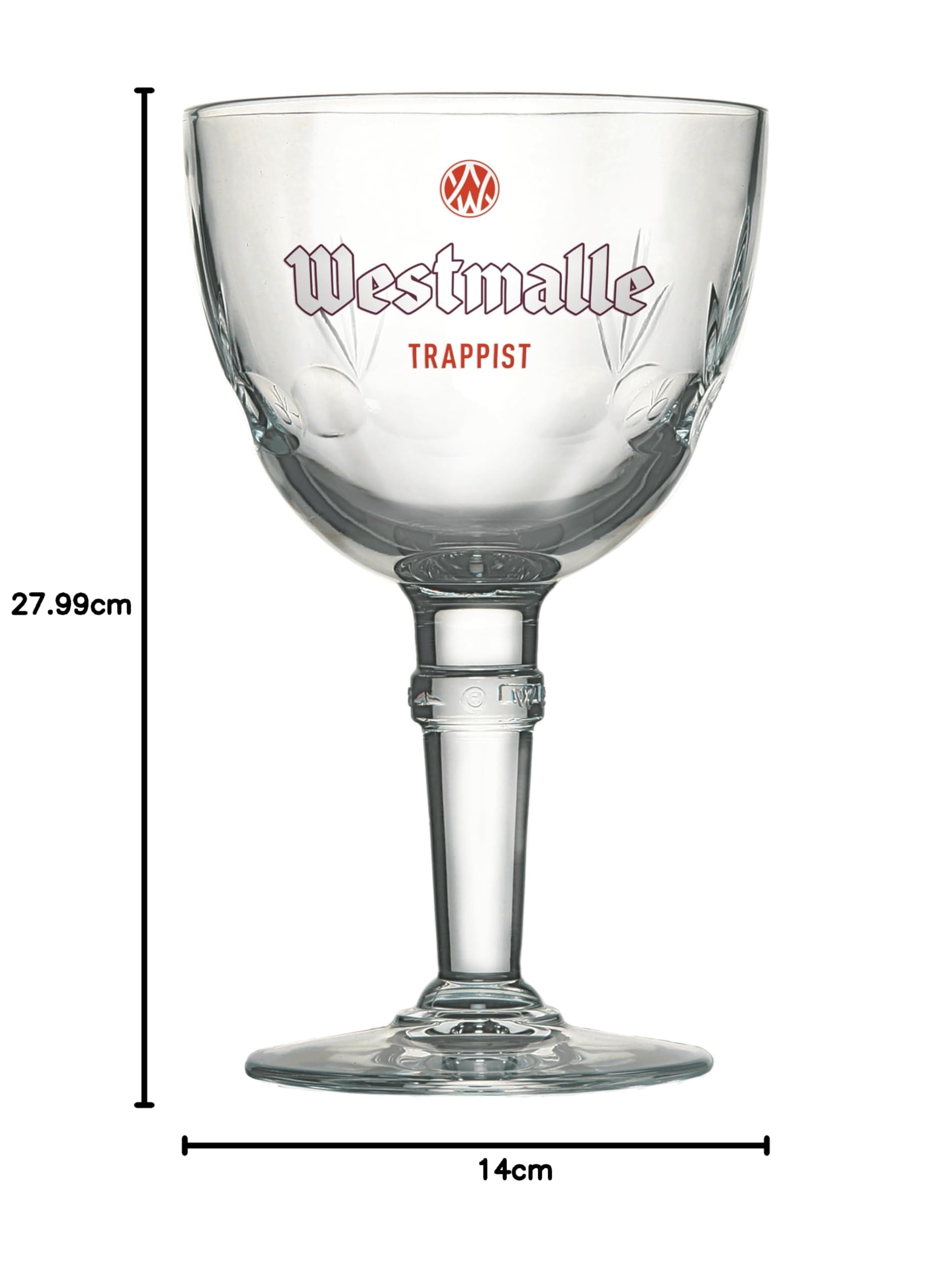Westmalle Belgica Cerveza Trappist Glass Vaso de Cerveza 33cl (Set de 2)