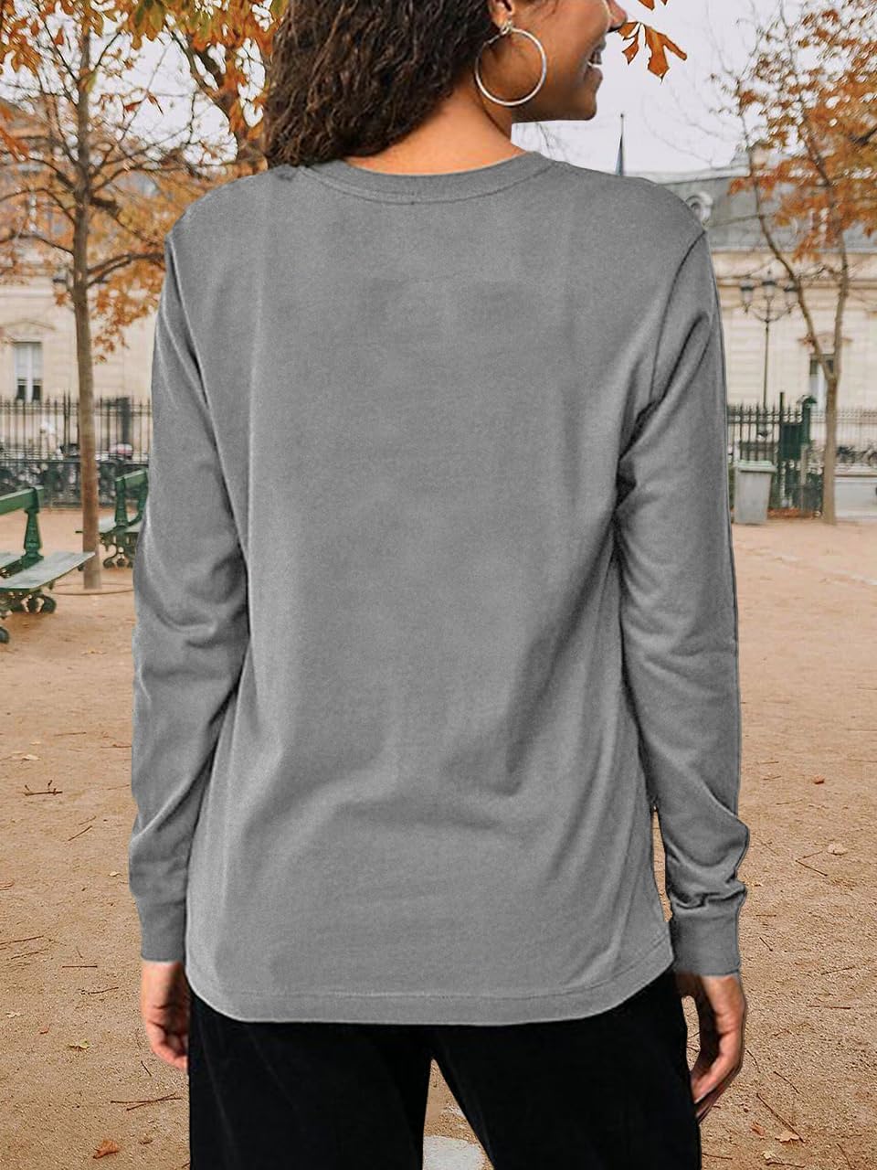 MZEAZRK Women Nashville Shirts Country Music Guitar T Shirt Long Sleeve Casual Loose Long Sleeve Tops - Image 4