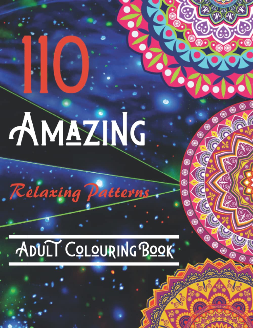 Livre de coloriage mandala adulte anti-stress avec 110 dessins de méditation