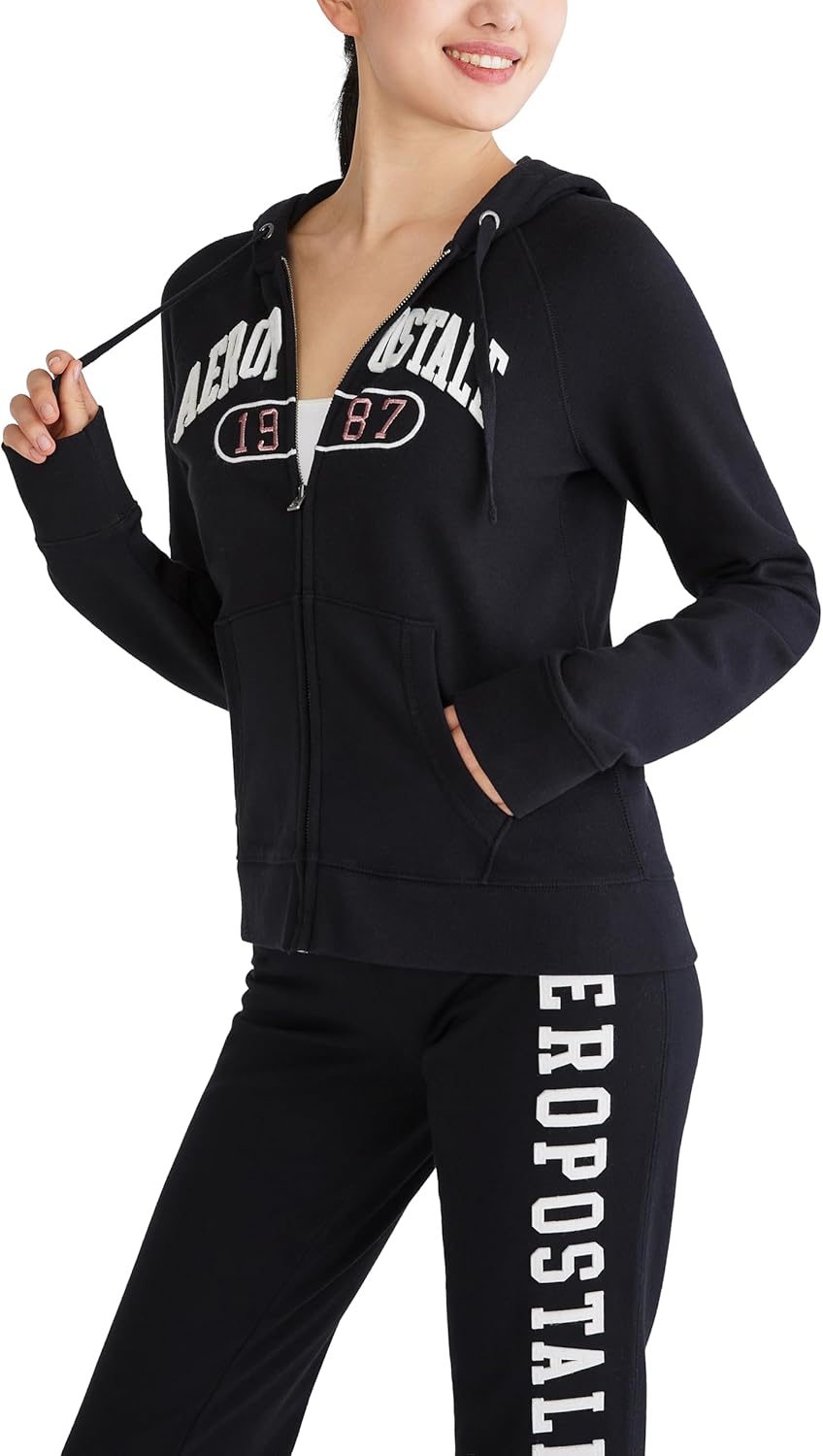 AEROPOSTALE Women's Logo Full Zip Hoodie- Arches- 1987 - Image 3