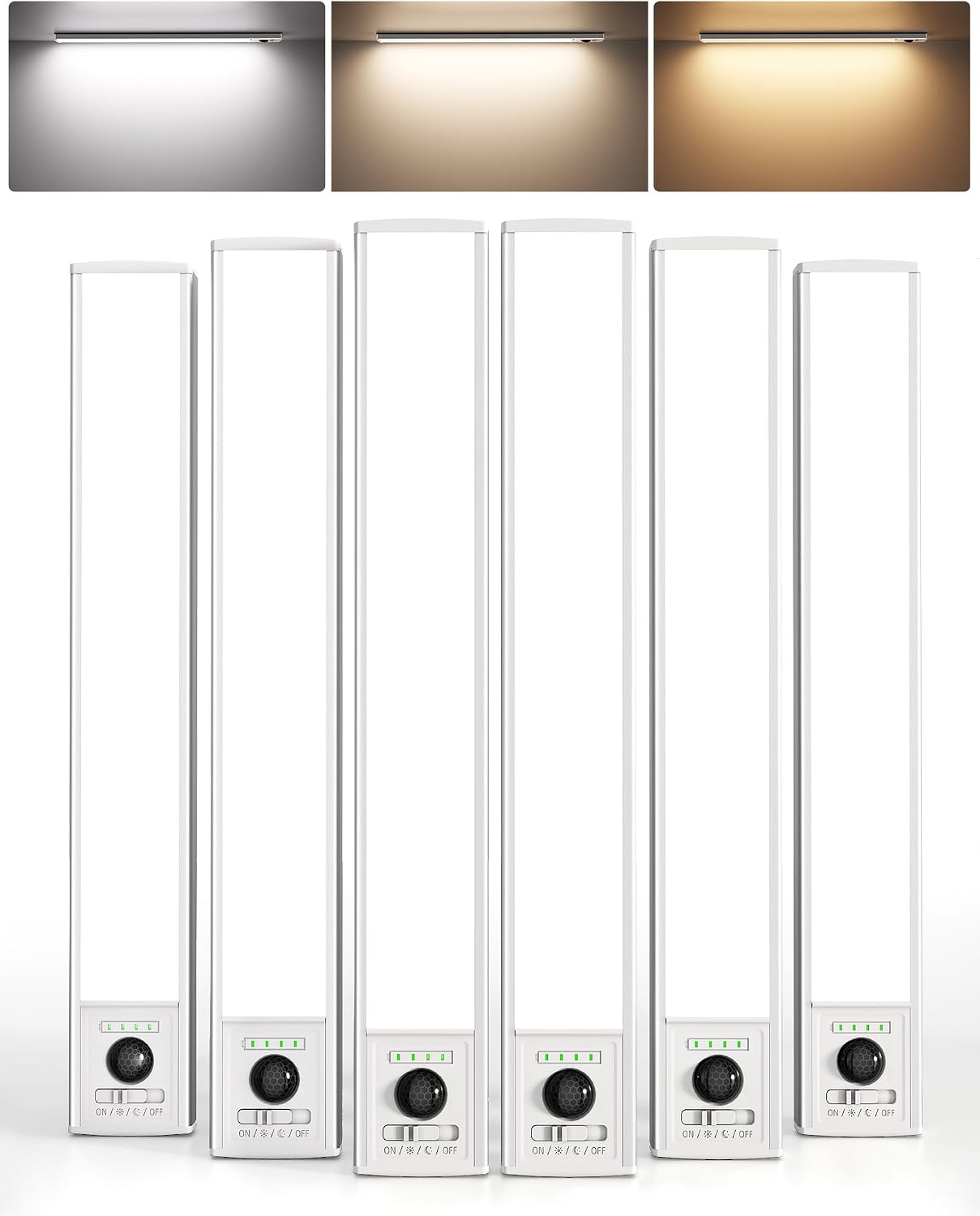 EZVALO Upgraded Under Cabinet Lighting, 4800mAh Battery, 200LM
