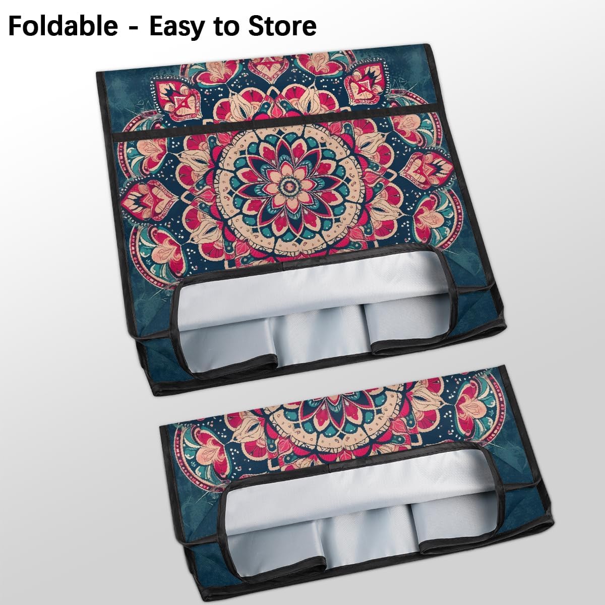 Mandala Ethnic Flower Kitchen Aid Mixer Cover Compatible with 6-8 Quart Stand Mixer Dust Cover with Pockets and Handle Accessories Appliance Organizer Bag Fits Tilt Head & Bowl Lift Models