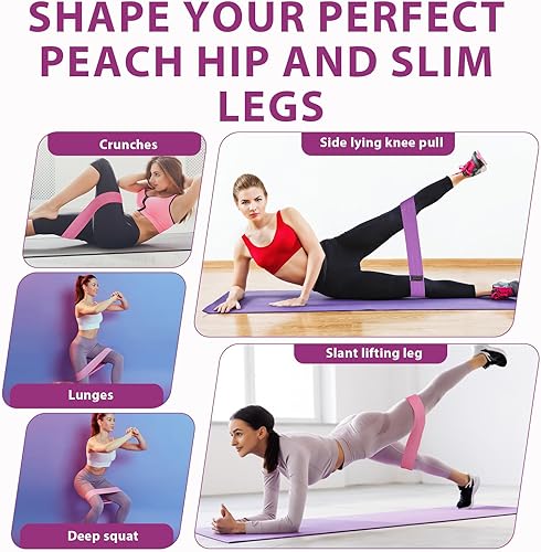 Miniatura 5 de FACULX Bandas de resistencia al tobillo con puños, bandas de resistencia para piernas, equipo de entrenamiento elástico de glúteos, bandas para