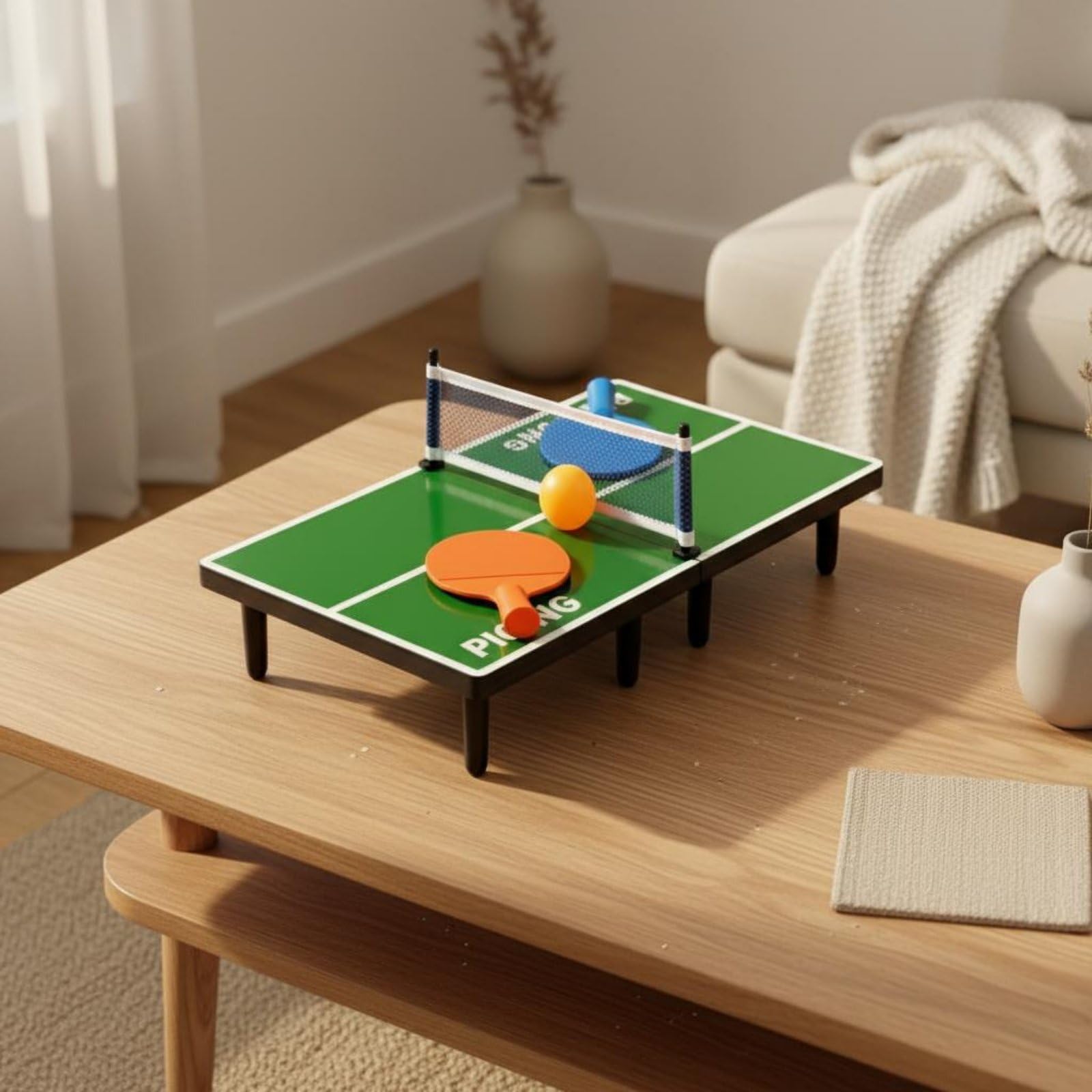 Mini Tavolo da Tennis Tavolo Pong Pieghevole Salvaspazio Table Tennis Pong Pieghevole Robusto Articolo Ricreativo per Bambini, Tempo Libero