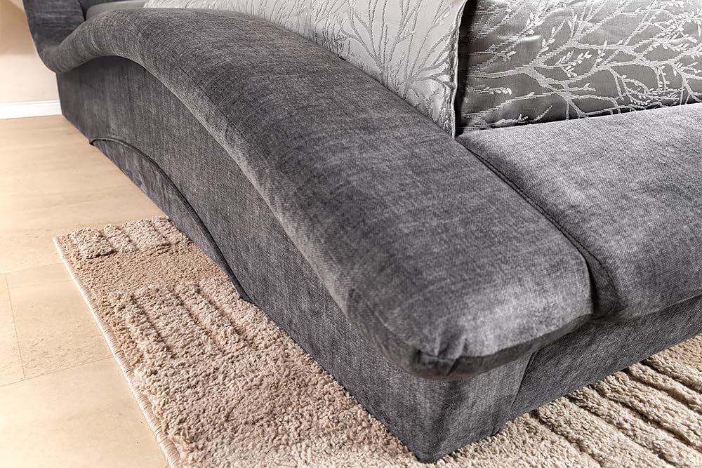 Boxbett SWING - 180x200cm - grau - Samt mit Stauraum Lattenrost Bettkasten