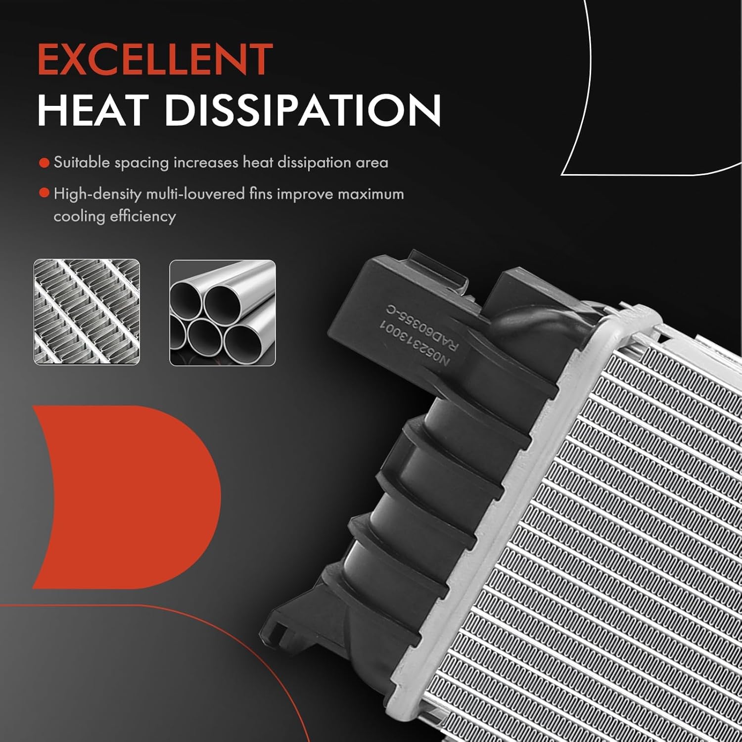 A-Premium Engine Coolant Radiator Assembly Compatible with Audi Q5 2013-2017, A6 Quattro 2016-2018, A7 Quattro 2016-2018, S4 2013-2016, S5 2013-2017, S6 2013-2018, S7 2013-2018, SQ5 2014-2017