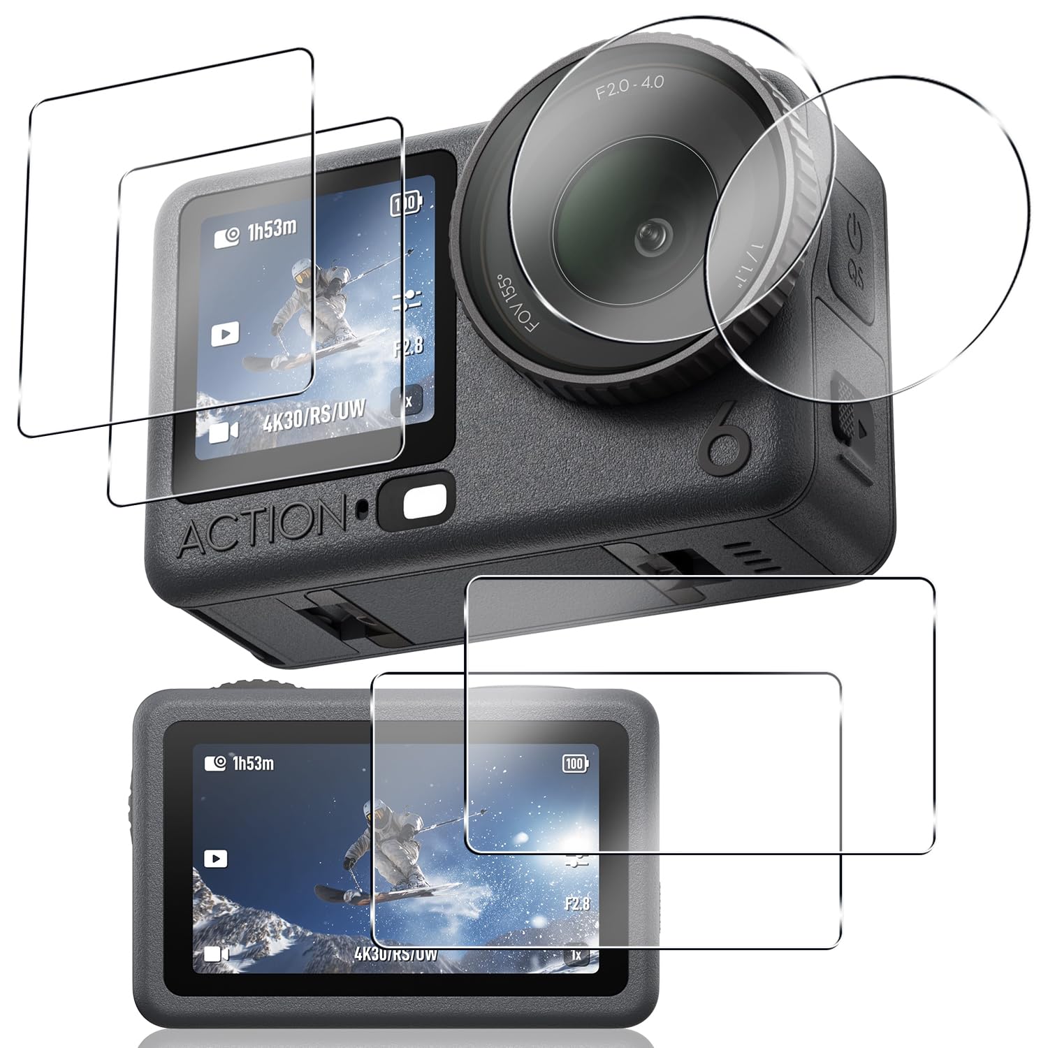 Amazon | 対応 DJI Osmo Action 6 保護フィルム ガラスフィルム 【6枚