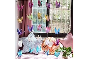 Twinkle Paper Crane Hanging Garlands: Vibrant Origami Bird Streamers for Enchanting Celebrations
