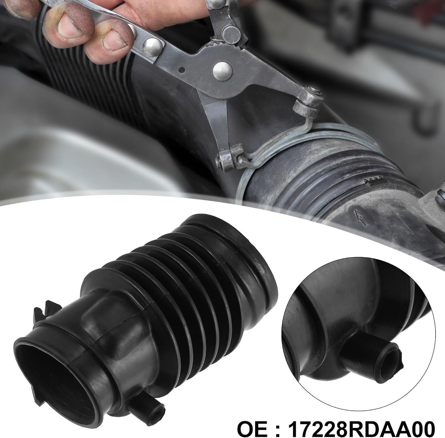 エアインテークパイプ 自動車エンジン吸気フィルターホーススロットル糸波形チューブ 17228RDAA0 アキュラ 2007-2008