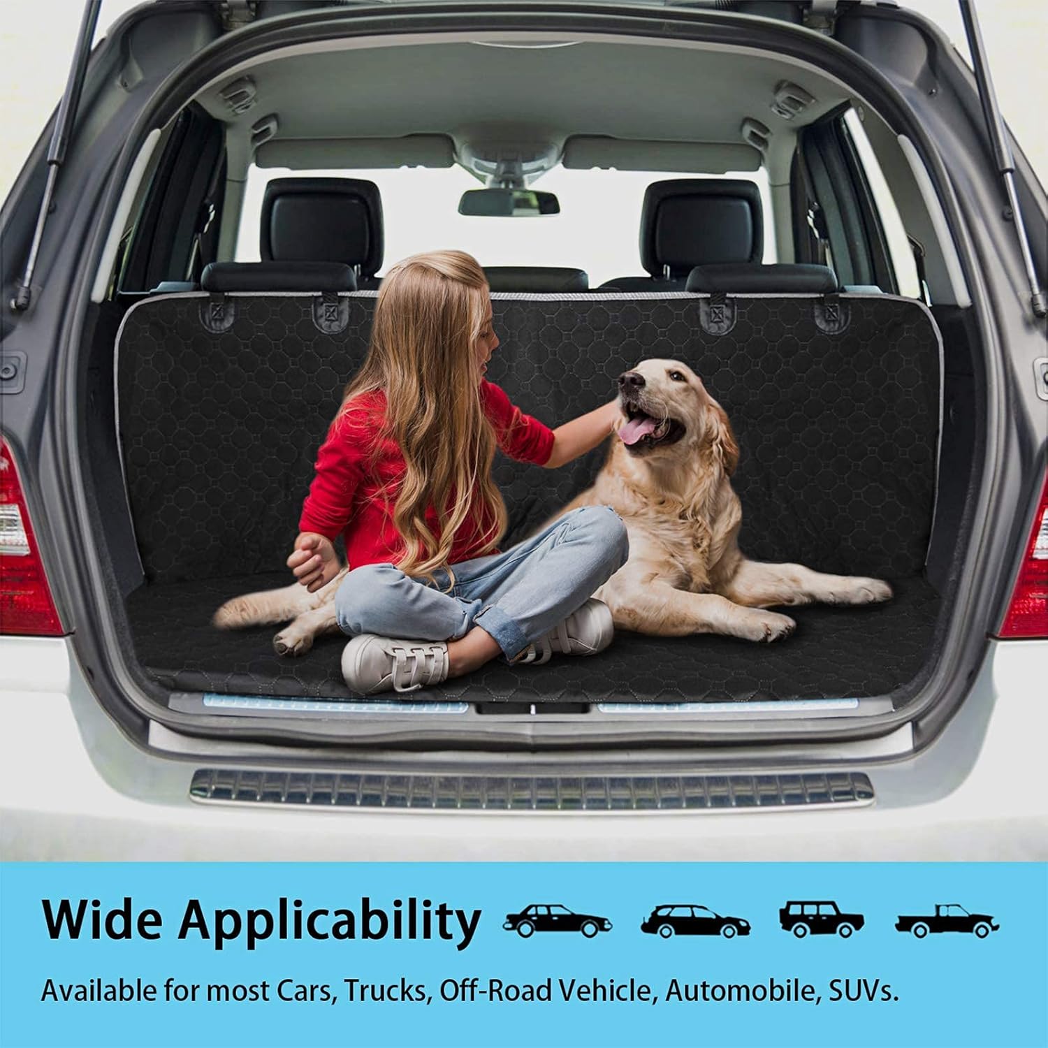 Mancro Dog Car Seat Cover for Back Seat, 100% Waterproof Nonslip Car Seat Covers for Dogs with Side Flaps, Scratchproof Dog Hammock for Car, Durable Pet Backseat Cover Protector for Trucks SUVs : Everything Else