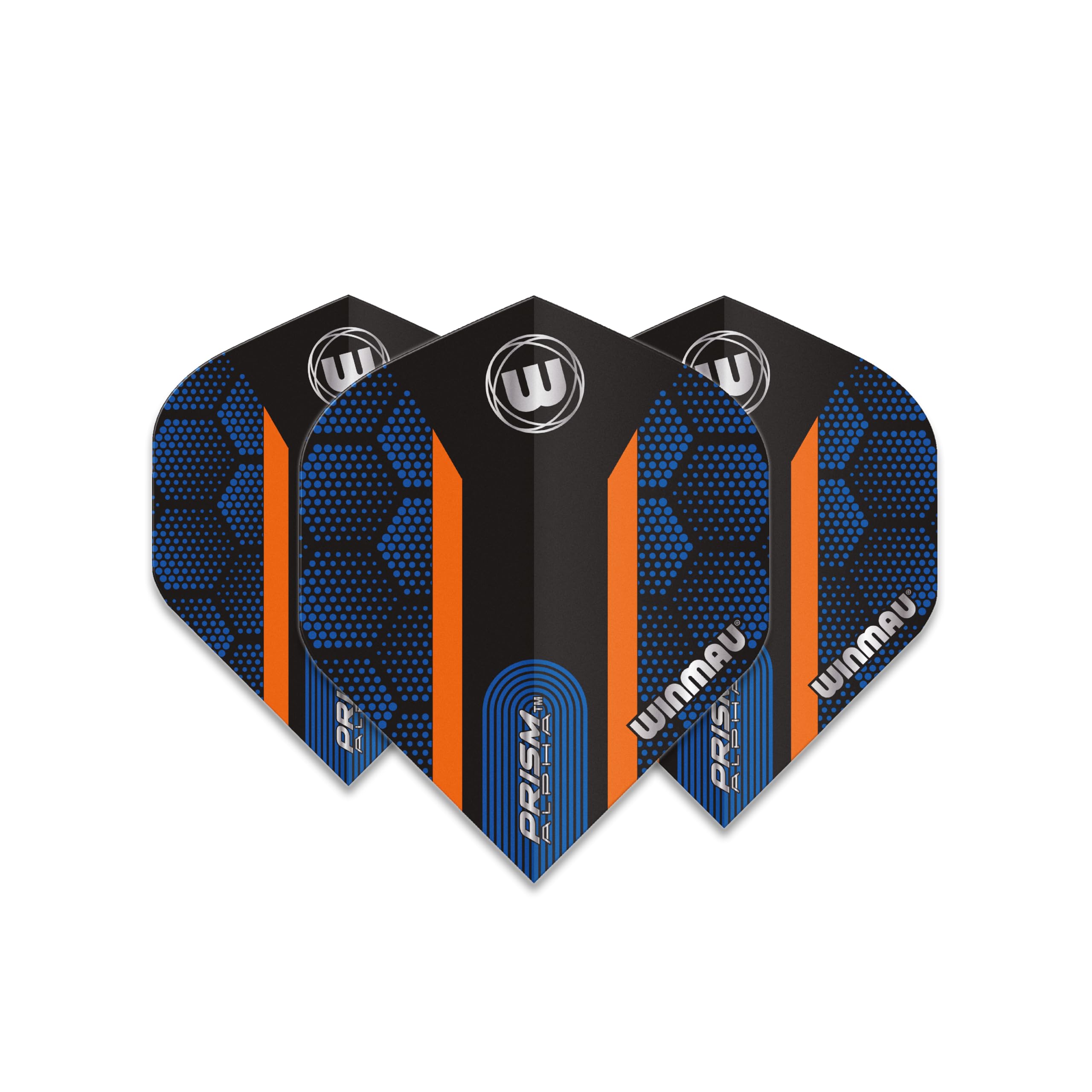 WINMAU Prism Alpha Hexagon Design Extra Thick Dart Flights - 10 sets per pack (30 dart flights in total) (Blue & Orange) - Image 4