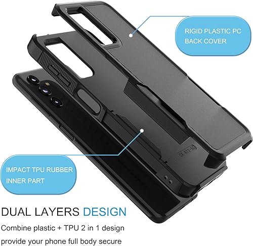 Miniatura 7 de Tekcoo Funda para Galaxy A13 5G 4G 2 protectores de pantalla de vidrio templado Parachoques texturizados antideslizantes prueba de caídas