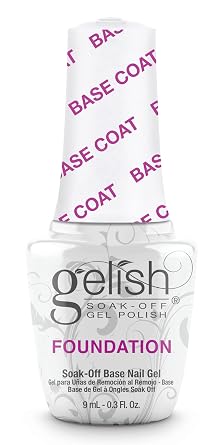 Gelish MINI Foundation Base Coat 9ml Soak Off UV LED, Strong Adhesion, Protects Natural, No Chip No Lift, Professional Manicure Prep Essential
