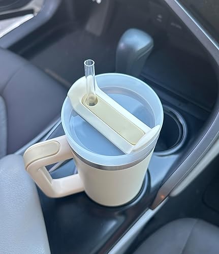 Miniatura 5 de Termo de acero inoxidable de 30 onzas- Taza con asa, doble pared, tapa hermetica y popote- Mantiene bebidad frias o Calientes- Beige o Negro, ideal