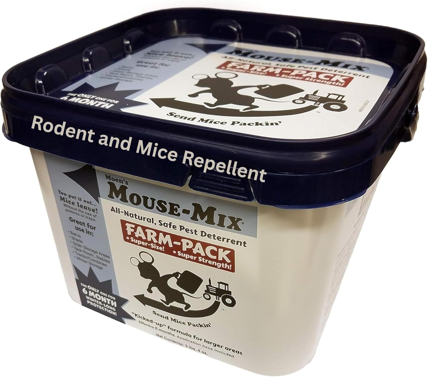 Moen's Farm Pack Rodent Repellent – Outdoor Pest Control & Repeller for Mice, Rats – 1 Gallon Mouse Deterrent for Barns, Sheds, Car Engines, Grain Storage, Winter, Tractor & Combine Storage