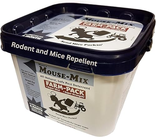 Moen's Farm Pack, disuasorio de almacenamiento en granja al aire libre para roedores, ratones, ratas, eliminador, 1 galón
