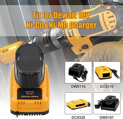 Miniatura 5 de Paquete de 2 baterías de repuesto Ni-Mh DC9098 DC9098 DC9096 de 18 voltios compatibles con Dewalt batería de 18 V DW9096 DW9098 DW9099 DE9095 DE9098