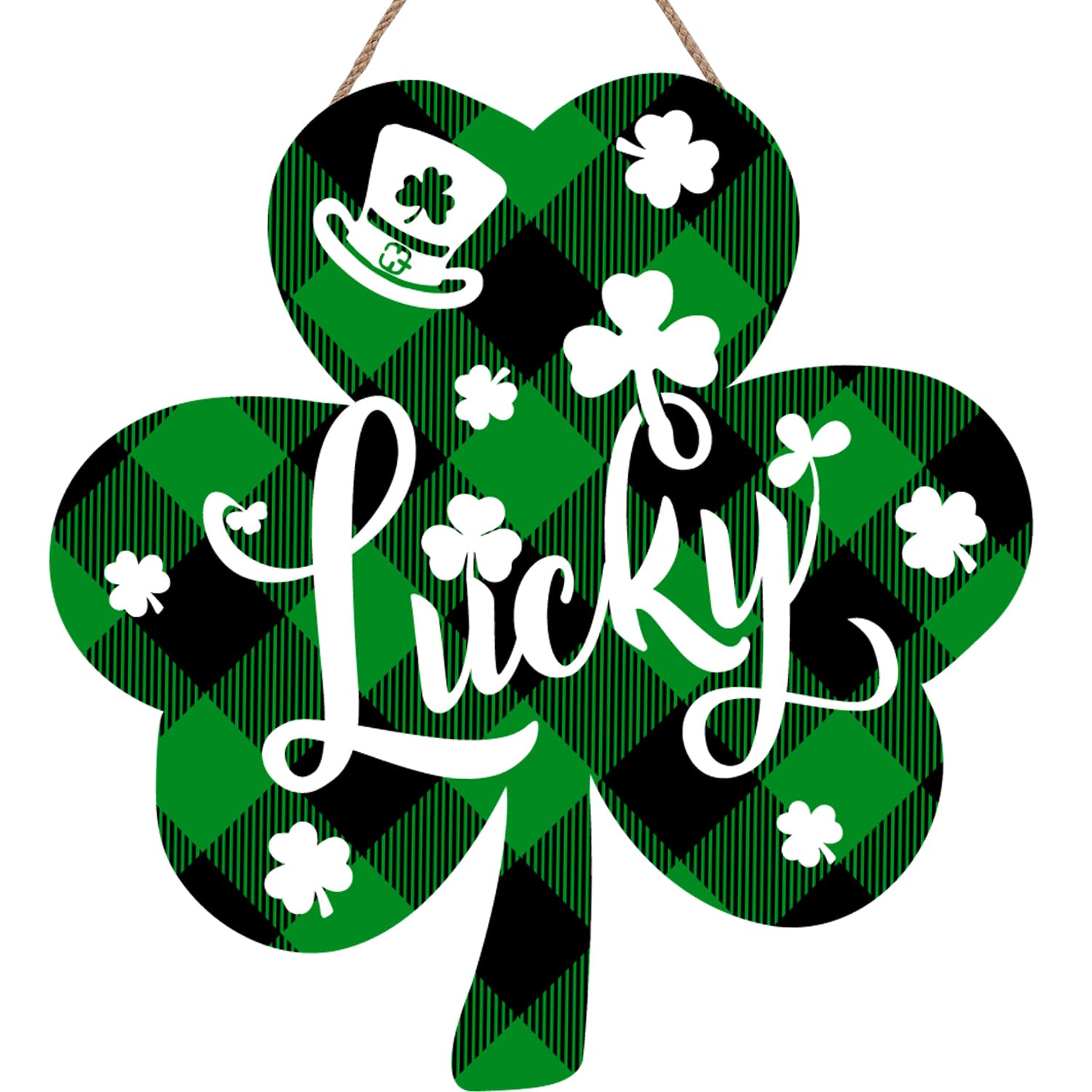 St Patricks Day Decorations St Patricks Day Wreaths for Front Door Shamrock Decorations St Patricks Day Wooden Sign Decor St Patricks Day Hanging Decorations