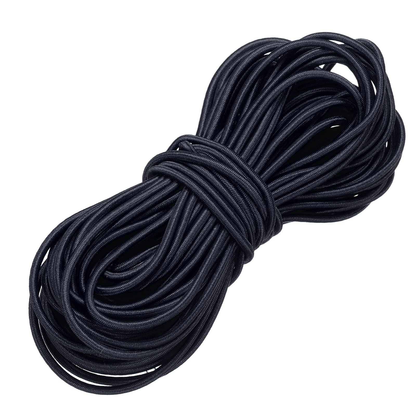 PATIKIL Elastic Bungee Cord, 3mm x 15m Heavy Duty Polyester Bungee Shock Cords Kayak Stretch String Rope for Kayak Strap Tarp Tie Boating Tent Camping DIY Craft, Navy Blue