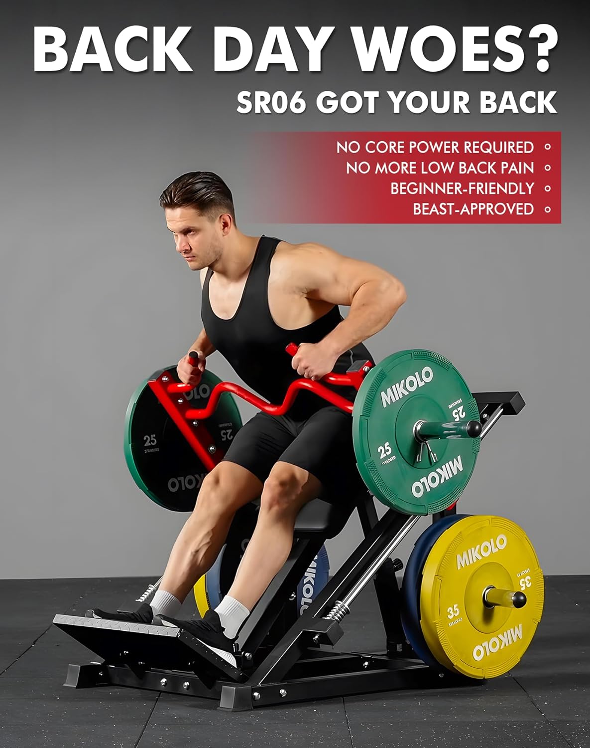 Mikolo Linear Row Machine, Back Workout Machine For Home Gym...