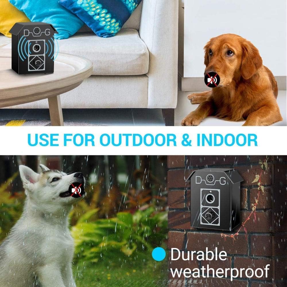 Anti Dog Barking Device Ultrasonic Stop Dogs Bark Deterrents Waterproof Outdoor Bark Control Device Safe Harmless and Human Anti Bark Training for Dog Puppy Pet