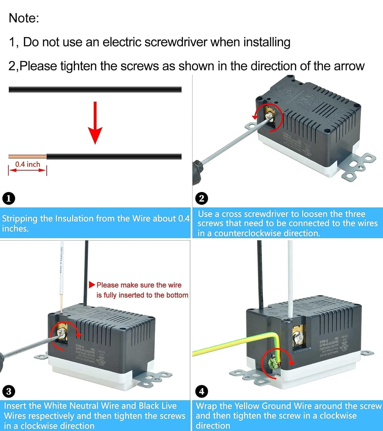 20 Amp Weather Resistant GFCI Outlet 10 Pack,NineLeaf 20 Amp GFCI Outlet Receptacles, Wire Connectors,NineLeaf 3 in and Out Push Wire Conductor Compact Connectors Wire Connectors