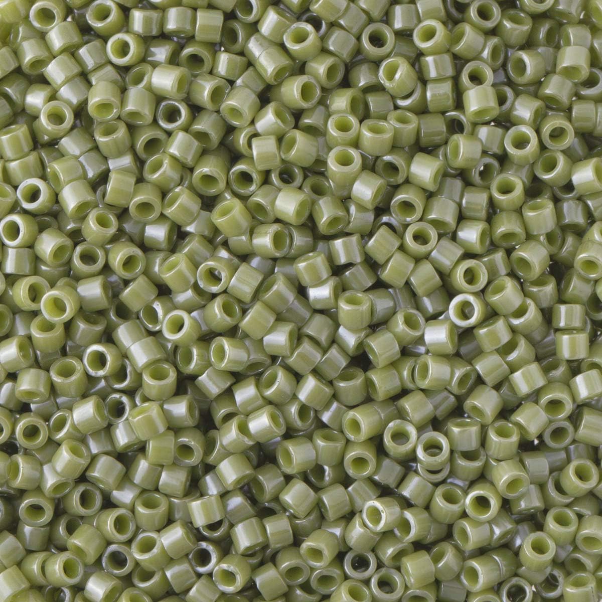 Miyuki Delica Seed Beads Bundle: Size 11/0, Green Opaque Luster Palette Collection DB262, DB263, DB264 - 3 Tubes of 7.2 Grams ea