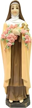 Vittoria Collection 11" Saint St Therese Theresa Catholic Statue Sculpture Made in Italy