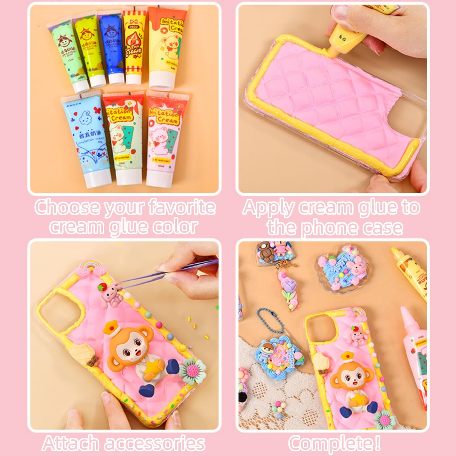 Tokaneit Urocze Zawieszki Paznokci Zywicy 100szt, Masowe Płaskie Zawieszki z Zywicy Slime Plecami, Losowy Styl, do Rzemiosła, Ornament Scrapbooking, Artykuły Dla Majsterkowiczów