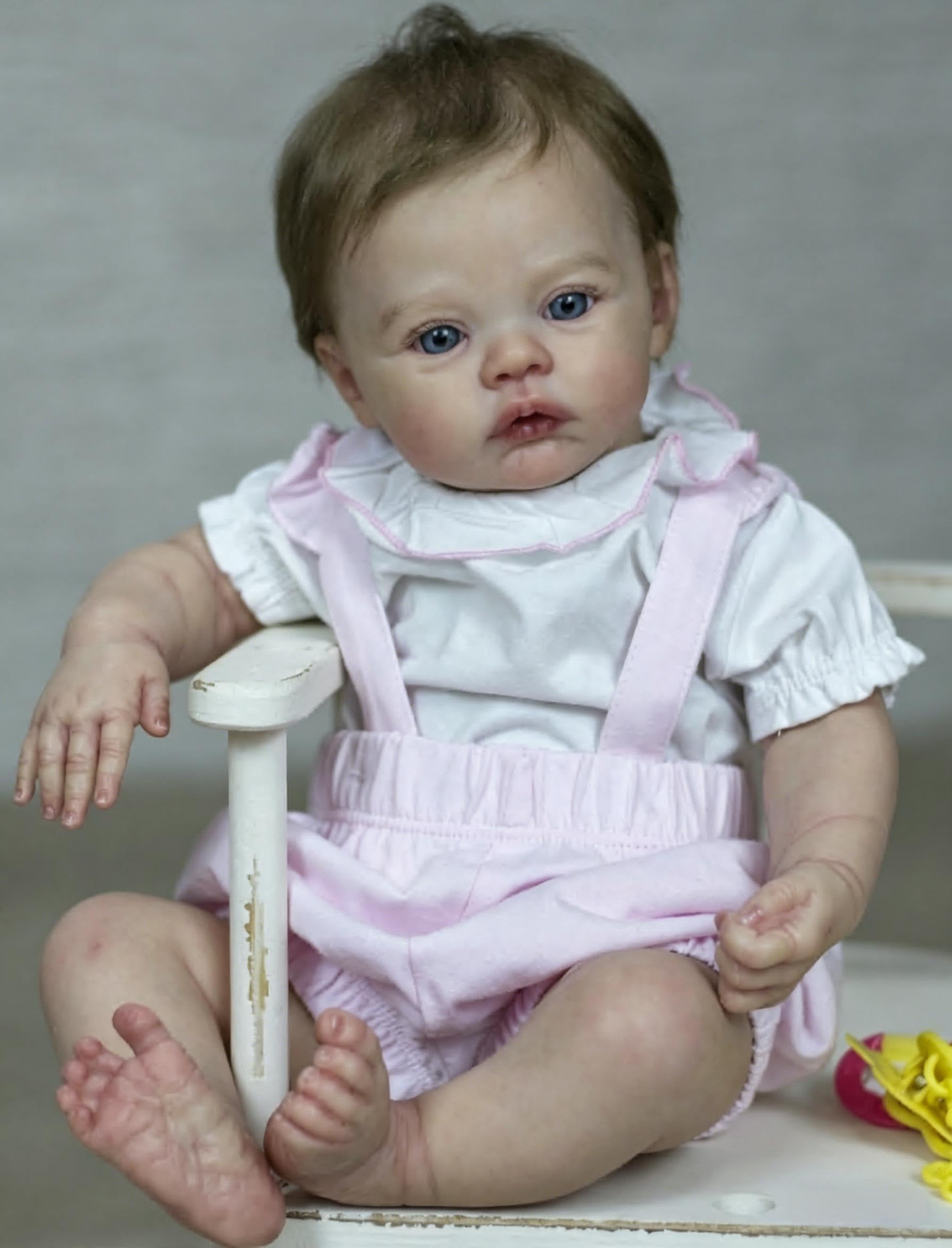 RXDOLL 45 cm Baby Reborn lalki silikonowe na całe ciało, winylowa dziewczyna, realistyczne lalki noworodka, ręcznie zakorzenione włosy, realistyczne odrodzone niemowlęta, wodoodporna zabawka dla