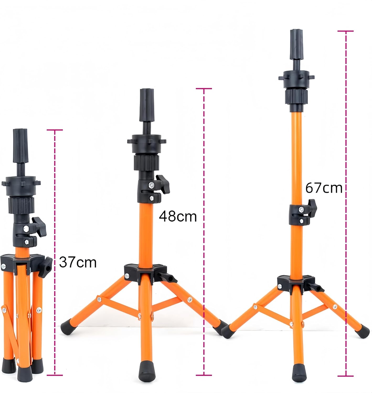 Mannequin Head Stand Holder Adjustable Stand Tripod for Canvas Block Head image 4
