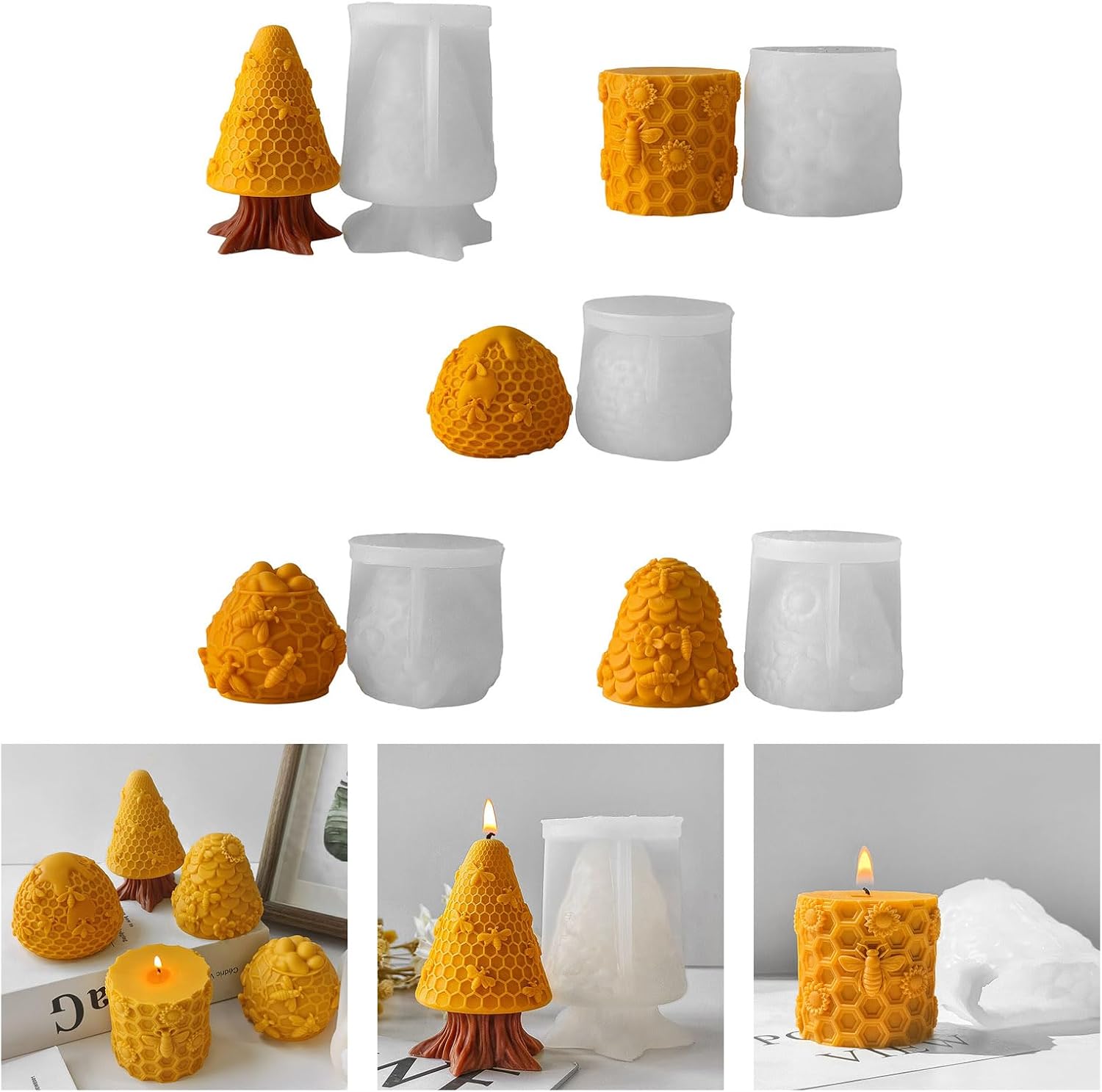 Nonstick Silicone Honeycombs for Melts Soap Making and Craft Materials Handmade Soap