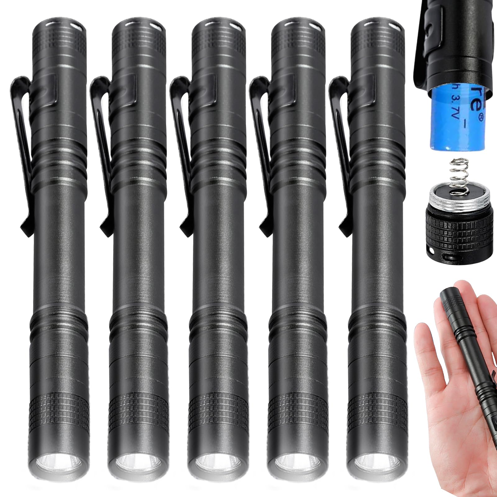 2 PCS Mini Clip On Cap Light COB Clamp Lampada Pinza - Foto 2