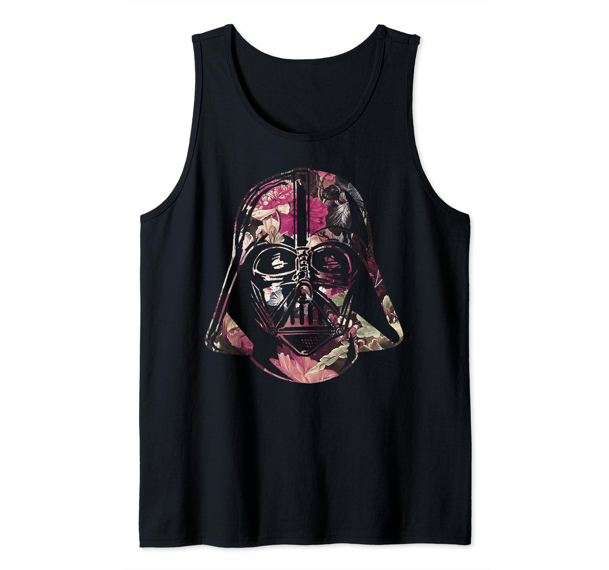 Star Wars Darth Vader Antique Floral Helmet Fill Portrait Tank Top