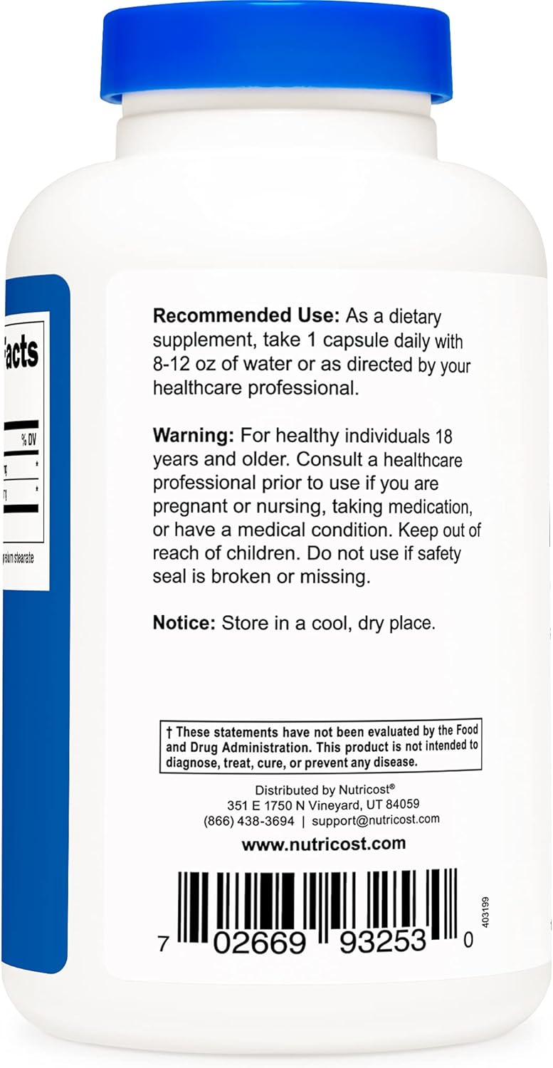 Nutricost L-Arginine L-Ornithine 750mg; 180 Capsules : Health & Household