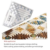 Vista 5 de Mini Quilting Ruler,Clear Acrylic Scale DIY Cutting Tools Quilting Ruler for 6 8 10 Inch Finished Blocks, Non-Slip, Durable, Easy to Handle Trimming