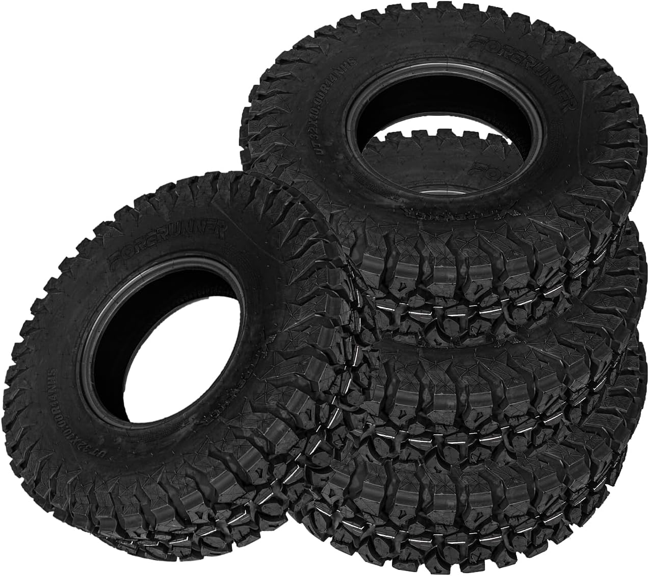 FORERUNNER 32x10R14 UTV Tires, All Terrain 10PR UTV Trail Mud Sand Off-Road Tires (Pack of 4, Tubeless)