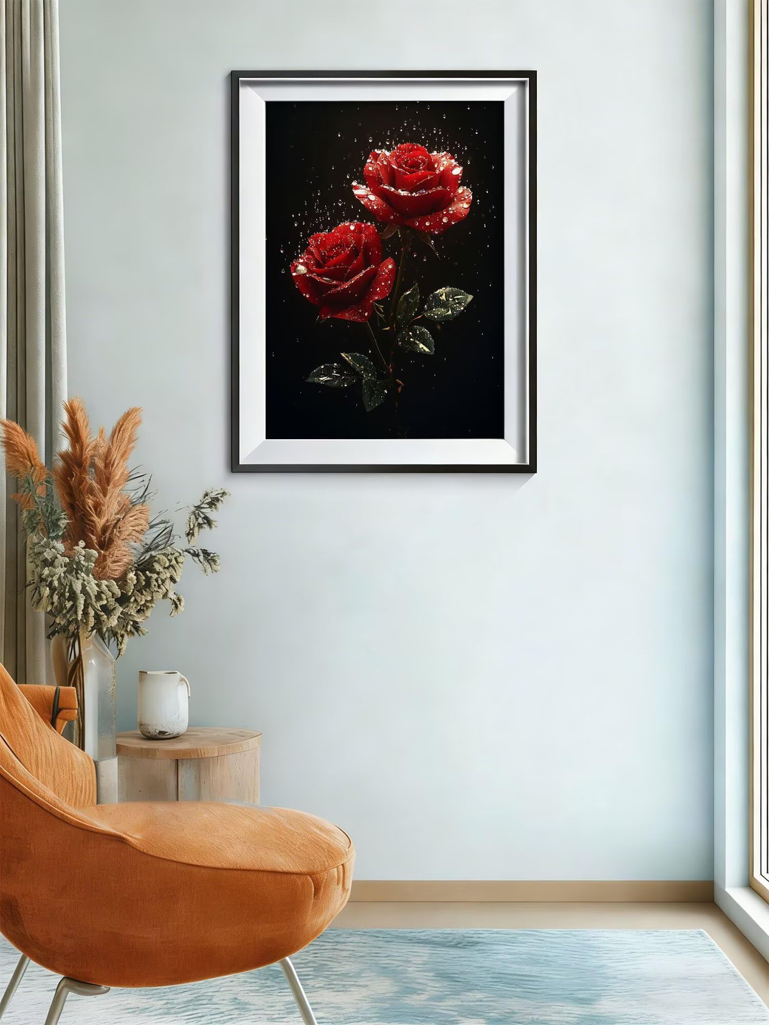 Diament Malarstwo Czerwona Róża, Zestaw Diamentowy Malarstwo Kreatywne Sztuka dla dorosłych, Zestaw do malowania diamentami 5D, DIY Haft Cross Stitch do aktywności ręcznej dla dorosłych, Dekoracja