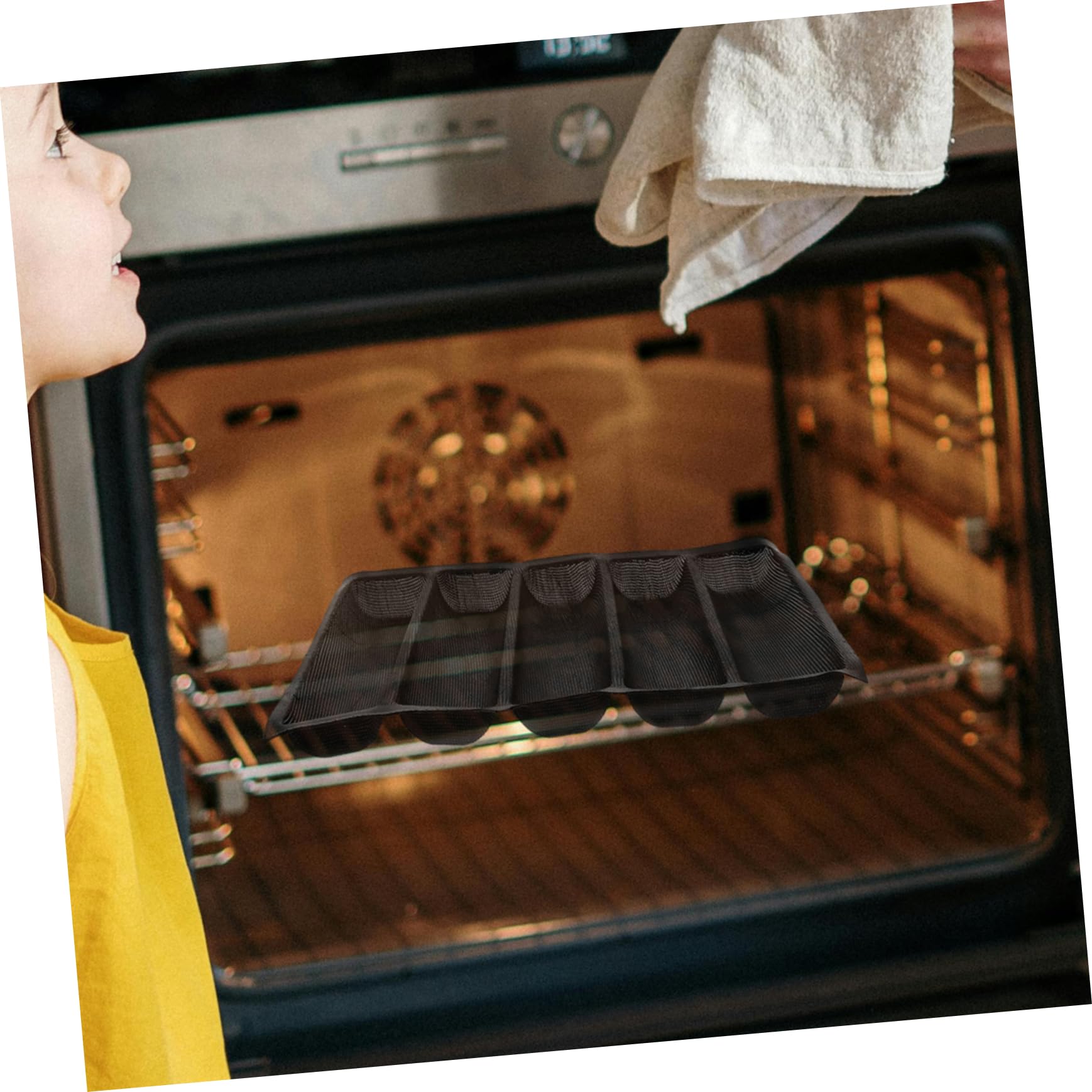 TOPBATHY Molde De Silicona Para Pan 5 Piezas Para Hornear Pan Francés Antiadherente
