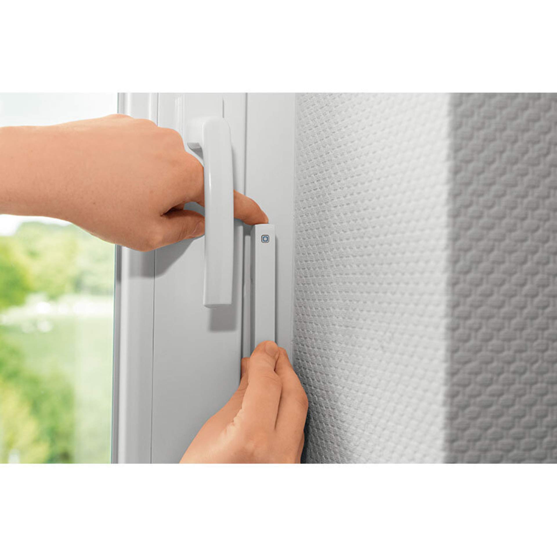 Homematic IP Smart Home 3er-Set Fenster- und Türkontakt, optisch, weiße + braune Abdeckung, digitaler Sensor, effizient Heizen, Fensterüberwachung per App, Energie sparen, Alexa, Google Assistant