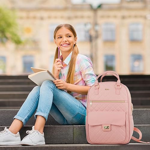 Miniatura 6 de Mochila Boogbag para mujer, bonita mochila escolar para adolescentes y niñas con compartimento para laptop, bolsa acolchada elegante para