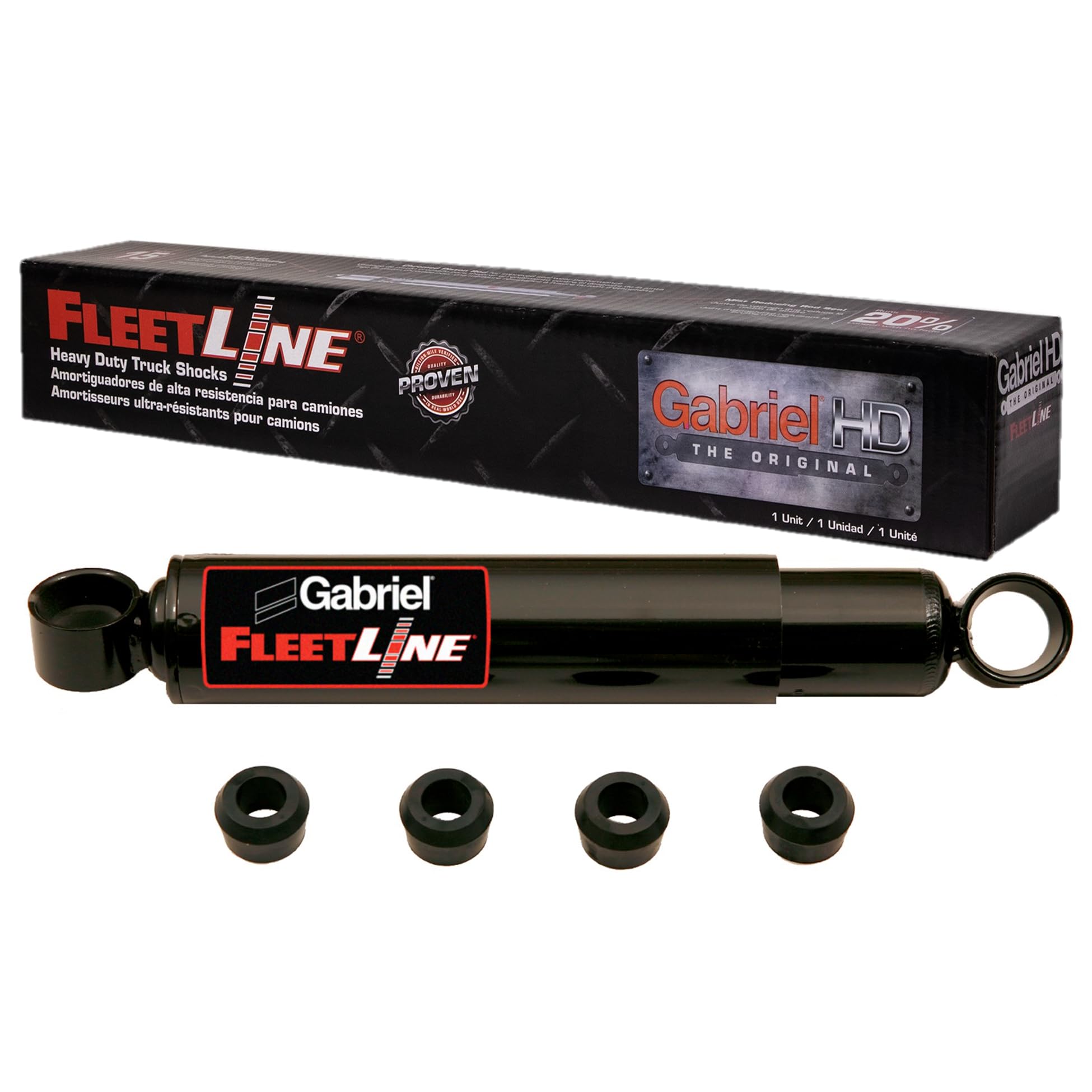 Gabriel 83159 FleetLine HD Truck Rear Shocks Fits GMC W Series; Chevy LCF 3500, LCF 3500HD, Silverado 4500 HD 5500 HD; Isuzu FTR, NPR, NPR-HD, NPR-XD, NQR, NRR, Reach OEM# 98098059