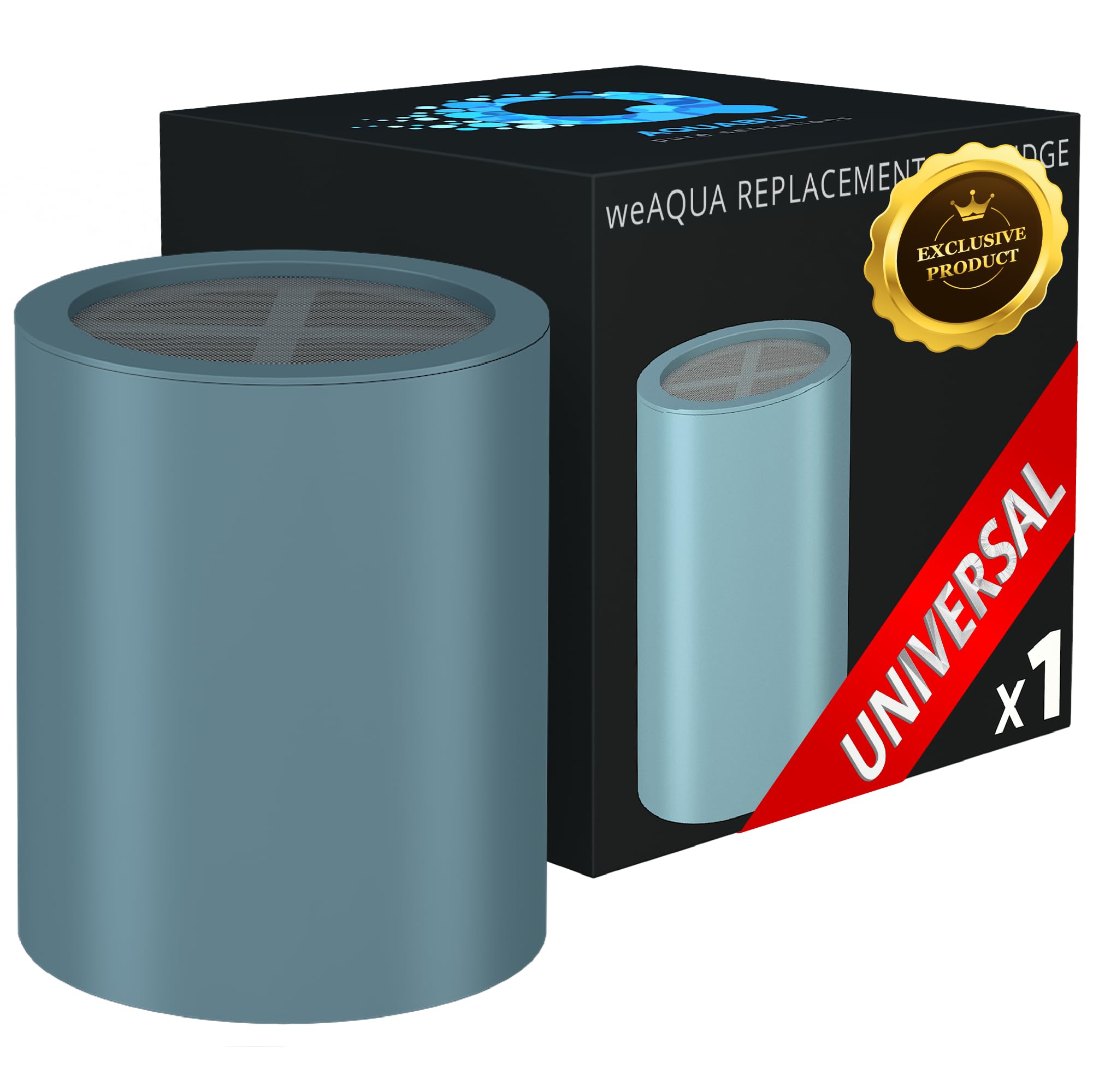 NO BS Shower Filter Replacement Cartridge – 99% Removal of Hard Water, Chlorine, Heavy Metals, Fluoride, Micro-Life & More – Universal Fit – High Output (1-Pack)