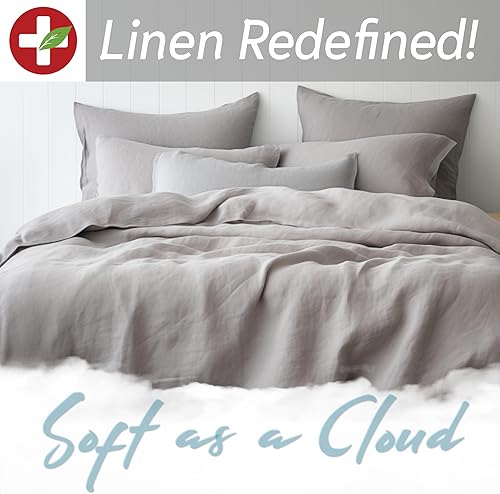 Miniatura 3 de Juego de sábanas de lino belga con infusión de iones  Ropa de cama antibacteriana  Ultra suave  Enfriamiento para personas que duermen con calor