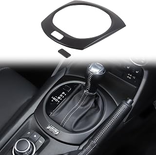 Central Control Gear Shift Panel Trim Cover Compatible with Mazda MX-5 ND Miata 2016-2023 ABS Console Gear Shifter Anti-Scratch Panel Frame Protection Sticker Decorative Accessories (Matte black)