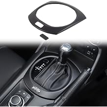Central Control Gear Shift Panel Trim Cover Compatible with Mazda MX-5 ND Miata 2016-2023 ABS Console Gear Shifter Anti-Scratch Panel Frame Protection Sticker Decorative Accessories Matte black